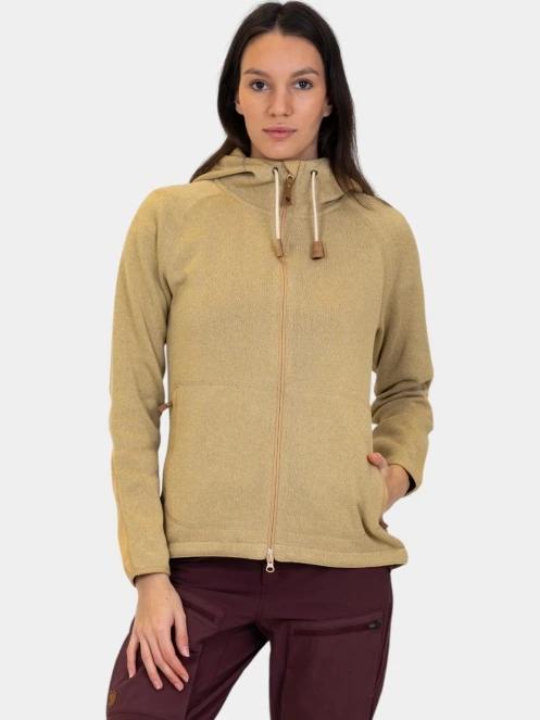 pulover cu gluga pt. femei Fjallraven Övik Fleece Hoodie W nisip 2