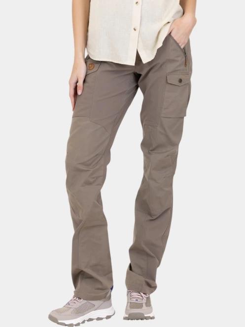 pantaloni de drumetie pt. femei Fjallraven Nikka Trousers Curved W maro 2