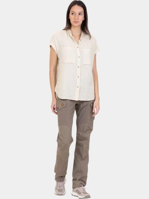 pantaloni de drumetie pt. femei Fjallraven Nikka Trousers Curved W maro 7