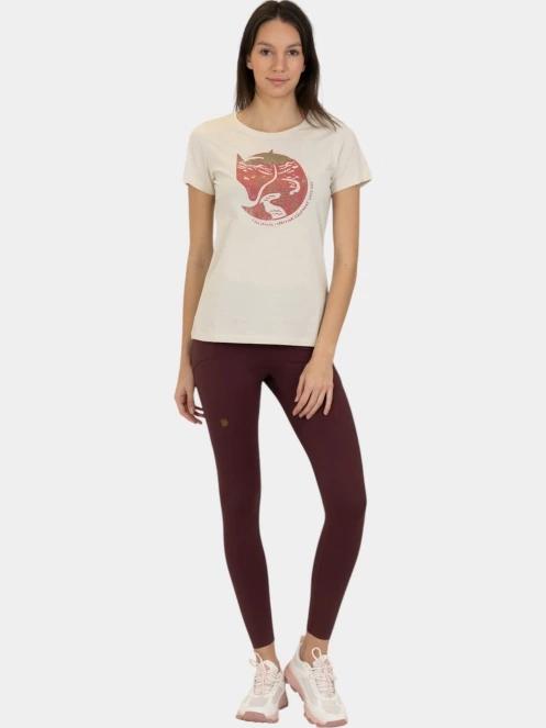 tricou cu maneci scurte pt. femei Fjallraven Arctic Fox T-shirt W alb 5