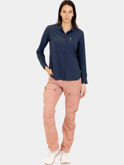 camasa cu maneci lungi pt. femei Fjallraven Övik Lite Shirt LS W albastru inchis 5