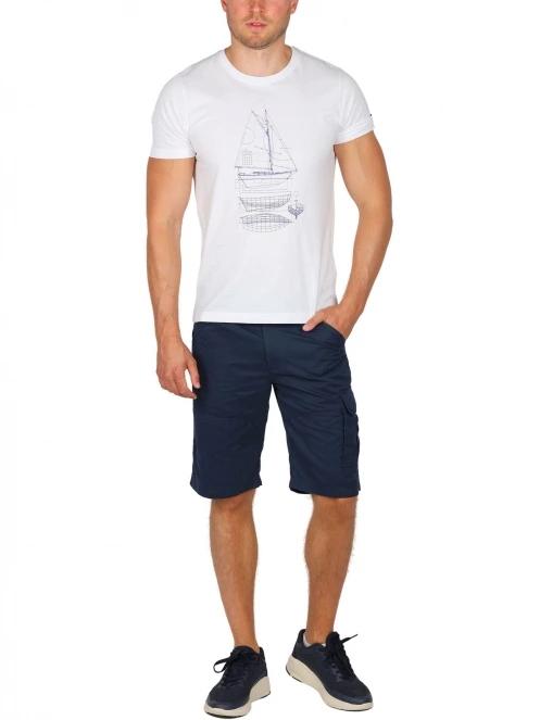 pantaloni scurti cu buzunare laterale pt. barbati TBS Fuppaber albastru inchis 5