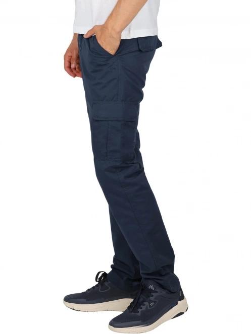 pantaloni de strada cu buzunare laterale pt. barbati TBS Fuppacot albastru inchis 3
