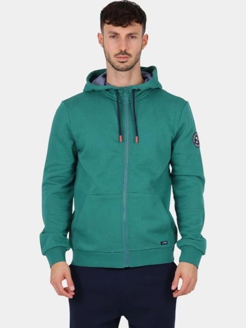 pulover cu gluga pt. barbati TBS Gianizip verde 2