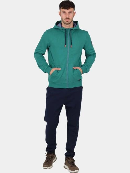 pulover cu gluga pt. barbati TBS Gianizip verde 5