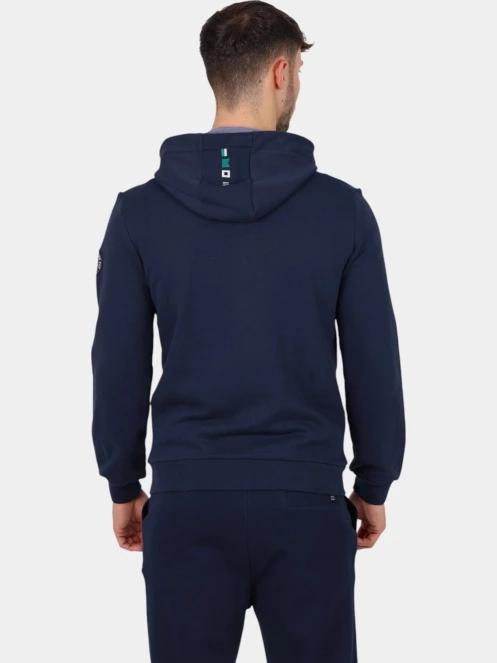 pulover cu gluga pt. barbati TBS Gianizip albastru inchis 4