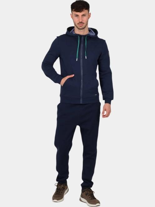 pulover cu gluga pt. barbati TBS Gianizip albastru inchis 5