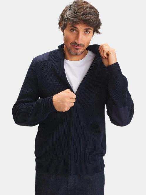 cardigan pt. barbati TBS Hebergil albastru inchis 2
