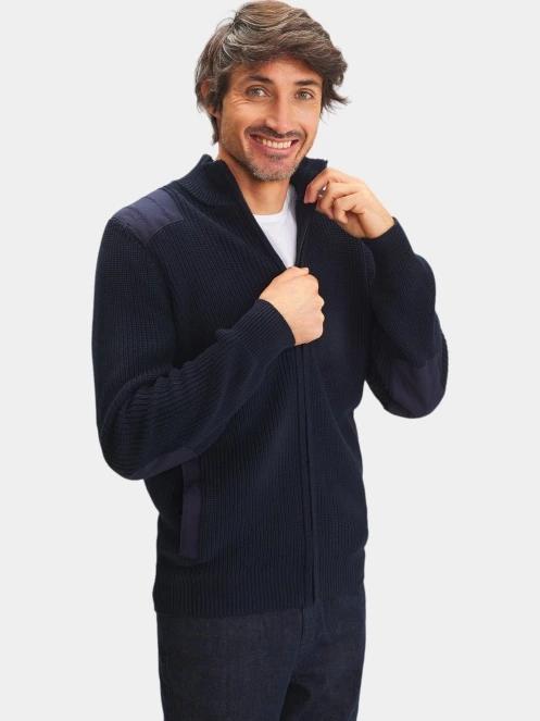 cardigan pt. barbati TBS Hebergil albastru inchis 5
