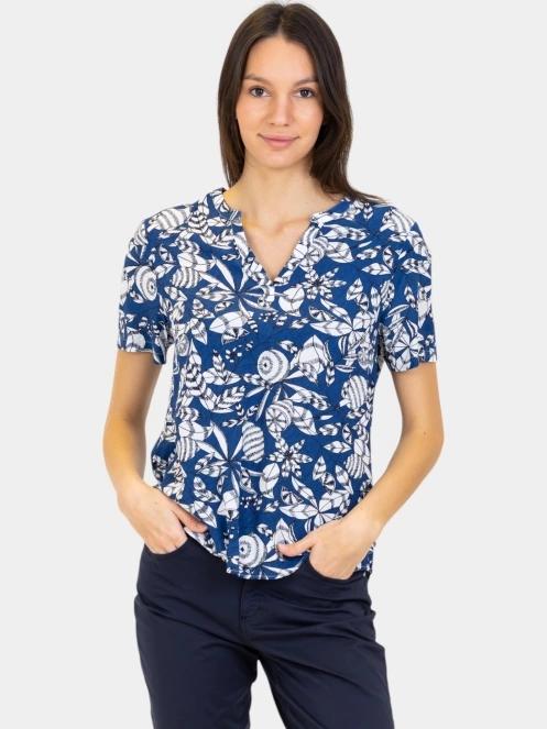 bluza cu maneci scurte pt. femei TBS Janiemis albastru 2