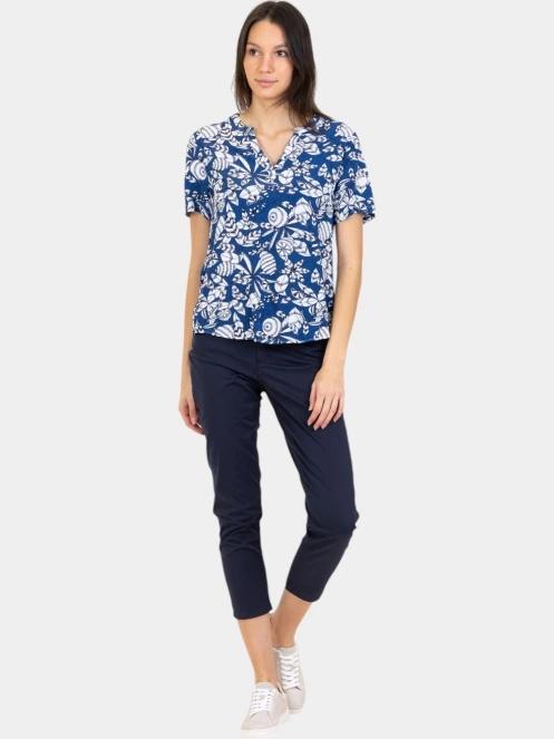 bluza cu maneci scurte pt. femei TBS Janiemis albastru 5