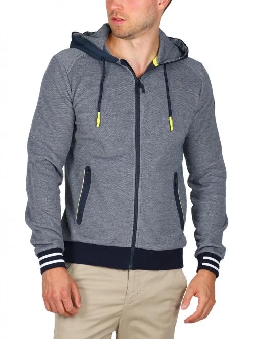 pulover cu gluga pt. barbati TBS Kylanzip albastru inchis 2