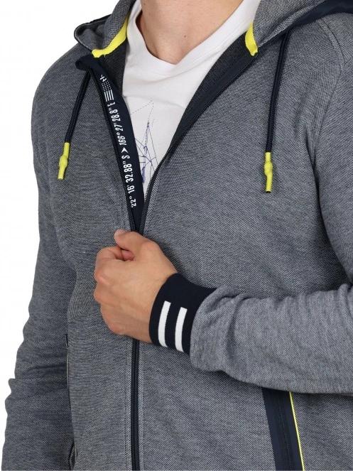 pulover cu gluga pt. barbati TBS Kylanzip albastru inchis 6