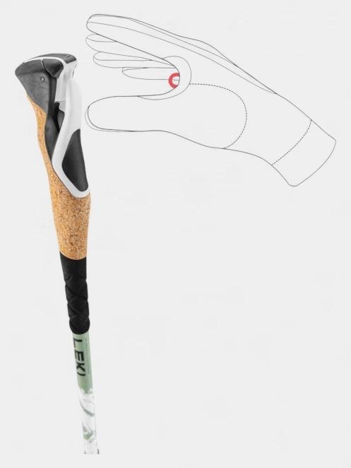 baston de drumetie LEKI Cross Hike Carbon  verde 6