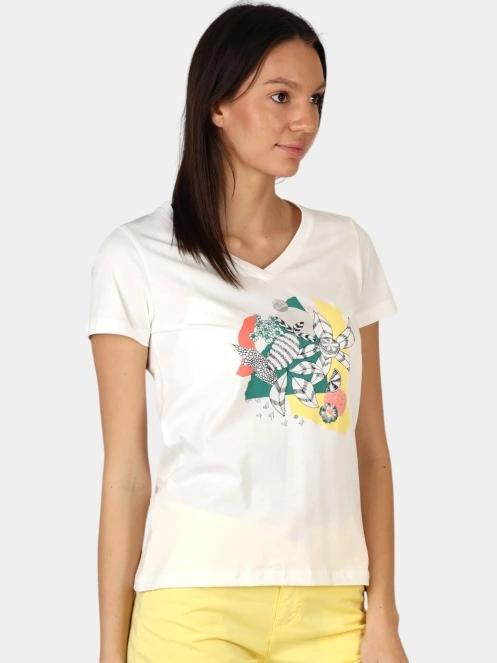 tricou cu maneci scurte pt. femei TBS Lugditee alb 5
