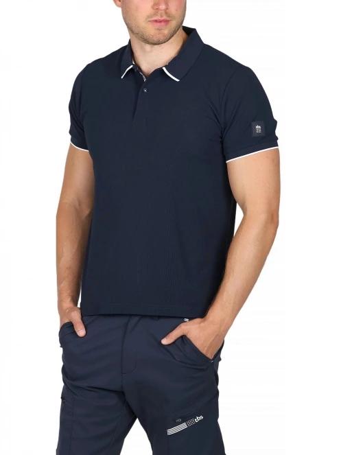 tricou cu guler pt. barbati TBS Mancepol albastru inchis 3