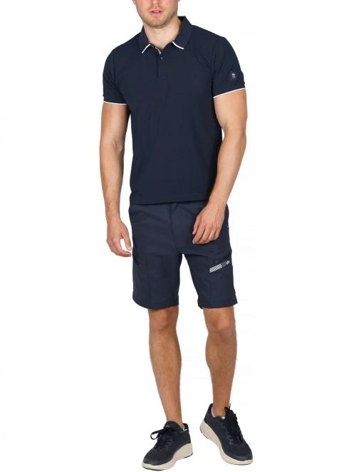tricou cu guler pt. barbati TBS Mancepol albastru inchis 5