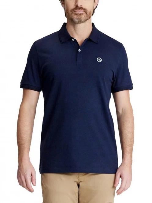 tricou cu guler pt. barbati TBS Milekpol albastru inchis 2