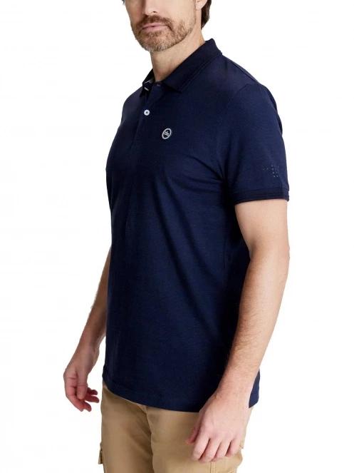 tricou cu guler pt. barbati TBS Milekpol albastru inchis 3
