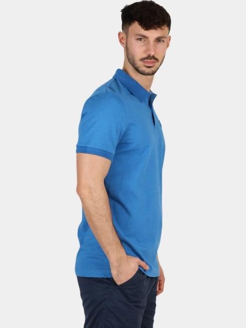 tricou cu guler pt. barbati TBS Milekpol albastru 5