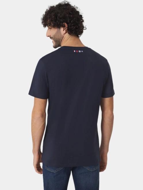 tricou cu maneci scurte pt. barbati TBS Milertee albastru inchis 3