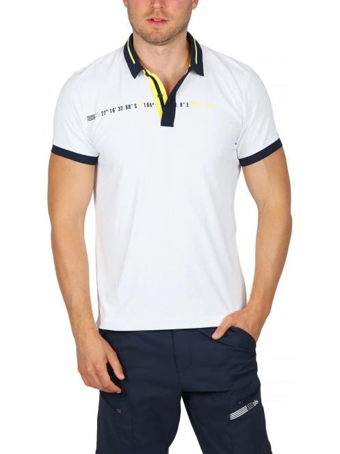 tricou cu guler pt. barbati TBS Mincepol alb 2