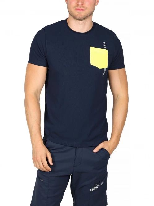 tricou cu maneci scurte pt. barbati TBS Mincetee albastru inchis 2