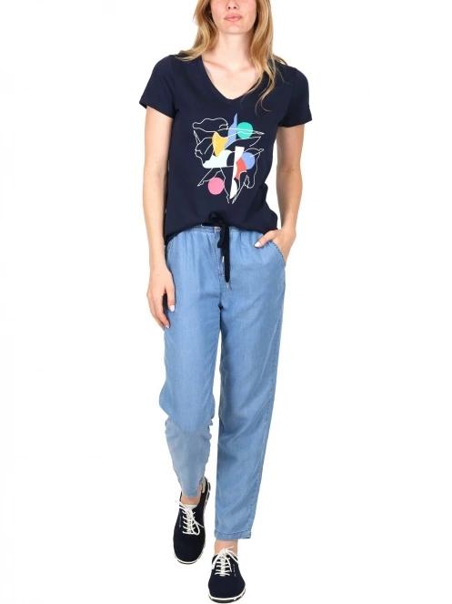 tricou cu maneci scurte pt. femei TBS Minxitee albastru inchis 5