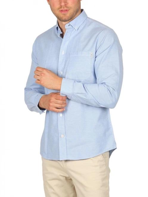 camasa cu maneci lungi pt. barbati Musto Ess Ls Oxford Shirt albastru deschis 6