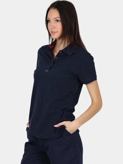 tricou cu guler pt. femei Musto W Ess Pique Polo albastru inchis 3