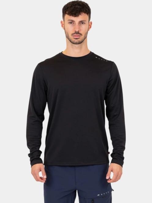 tricou cu maneci lungi, pentru sport pt. barbati Musto M Evo Crew Sunblock Ls Tee negru 2