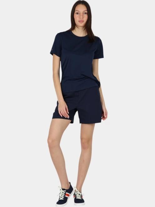 tricou pentru sport, cu maneci scurte pt. femei Musto W Evo Crew Sunblock Ss Tee albastru inchis 5