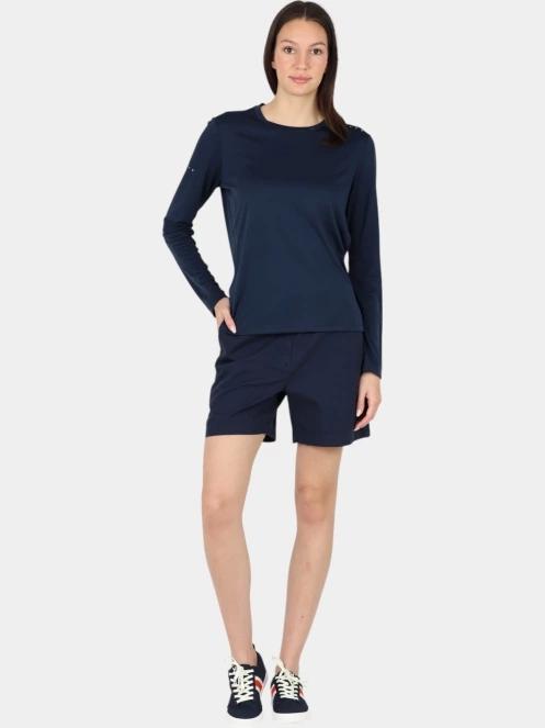 tricou cu maneci lungi, pentru sport pt. femei Musto W Evo Crew Sunblock Ls Tee albastru inchis 5