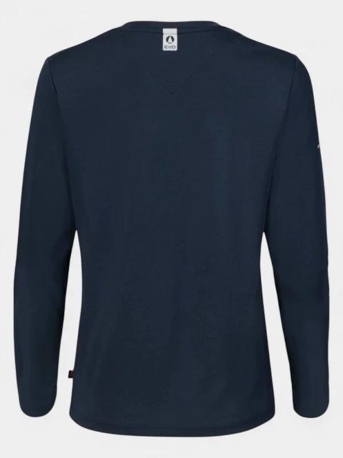 tricou cu maneci lungi, pentru sport pt. femei Musto W Evo Crew Sunblock Ls Tee albastru inchis 9