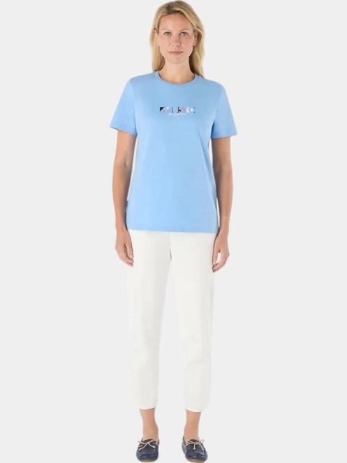 tricou cu maneci scurte pt. femei Musto W 1964 Graphic Ss Tee albastru deschis 2