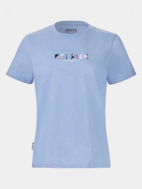 tricou cu maneci scurte pt. femei Musto W 1964 Graphic Ss Tee albastru deschis 5