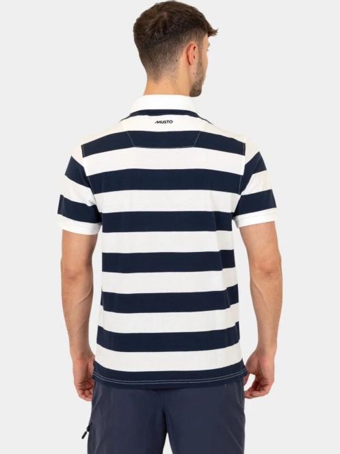 tricou cu guler pt. barbati Musto M Original Striped Ss Polo albastru inchis 4