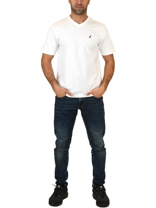 tricou cu maneci scurte pt. barbati Nautica Mica T-Shirt alb 5