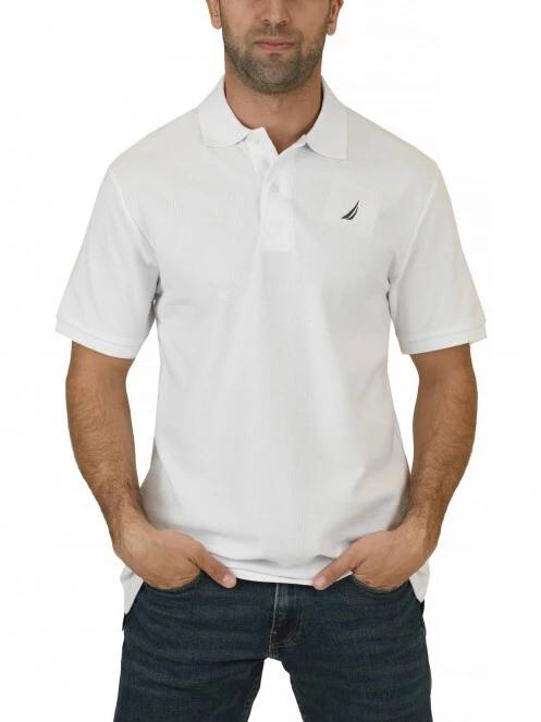 tricou cu guler pt. barbati Nautica Calder Polo Shirt alb 2