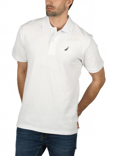 tricou cu guler pt. barbati Nautica Calder Polo Shirt alb 2