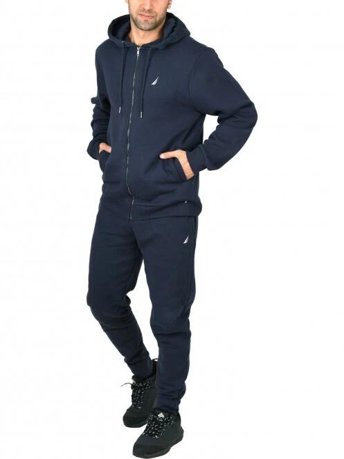 pulover cu gluga pt. barbati Nautica Helder FZ Hoody albastru inchis 4
