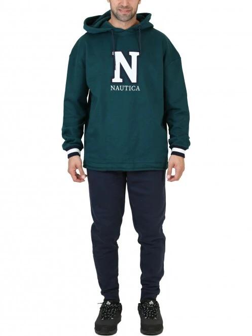pulover pt. barbati Nautica Snyder Oversized Hoody albastru deschis 5