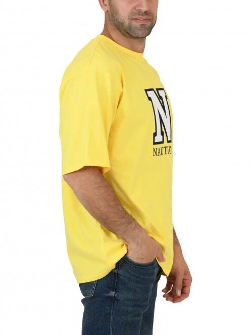 tricou cu maneci scurte pt. barbati Nautica Clarkeson Oversized T-Shirt galben 3