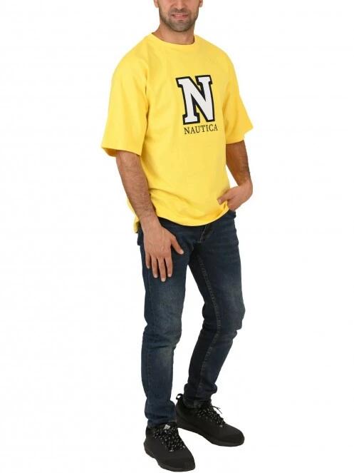 tricou cu maneci scurte pt. barbati Nautica Clarkeson Oversized T-Shirt galben 5