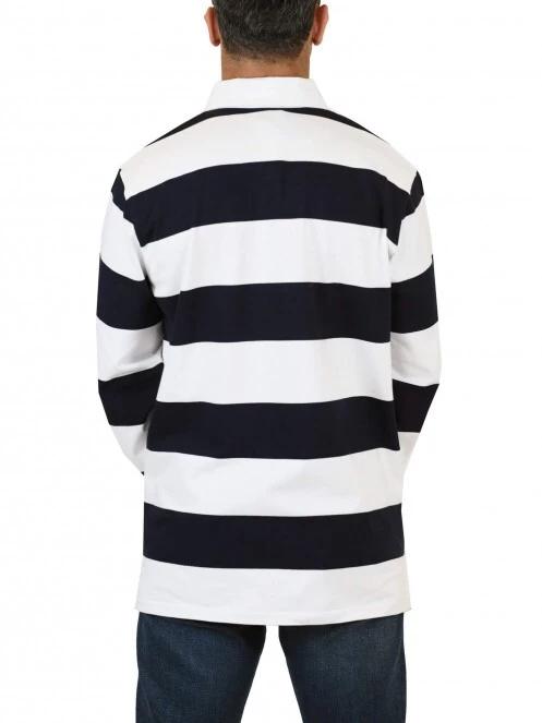 tricou cu guler pt. barbati Nautica Scholes Rugby Shirt alb 4