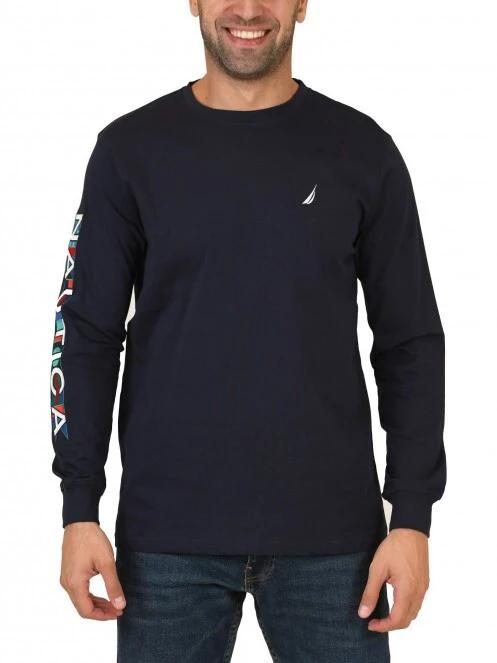 tricou cu maneci lungi pt. barbati Nautica Axel LS T-Shirt albastru inchis 2