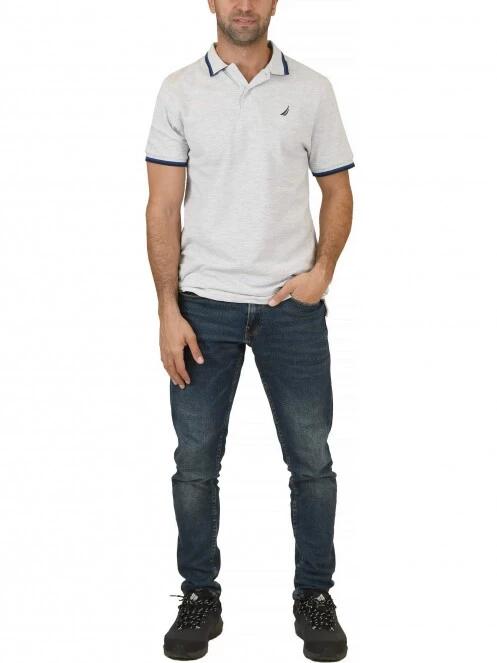 tricou cu guler pt. barbati Nautica Platte Polo Shirt alb 5