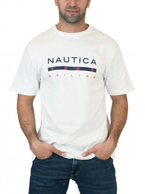 tricou cu maneci scurte pt. barbati Nautica Lorkan T-Shirt alb 2