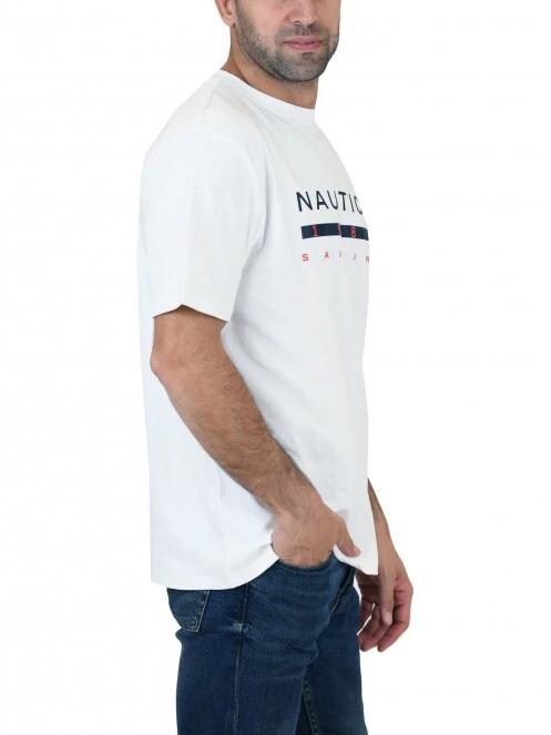 tricou cu maneci scurte pt. barbati Nautica Lorkan T-Shirt alb 3