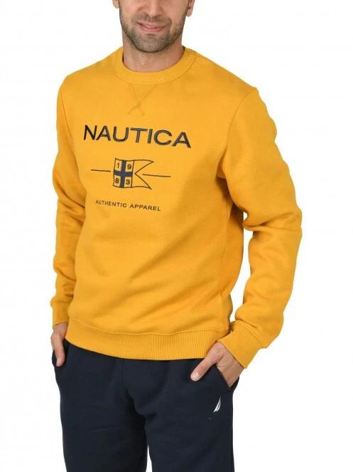 pulover pt. barbati Nautica Tucker Sweatshirt galben 2